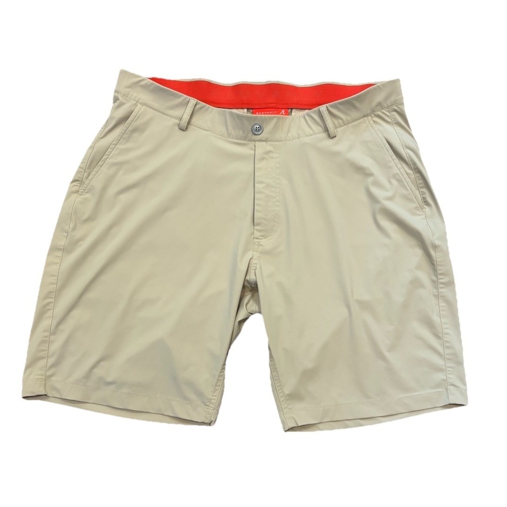 Redvanly Hanover 9" Pull-On Golf Shorts Beige Size Men's Large